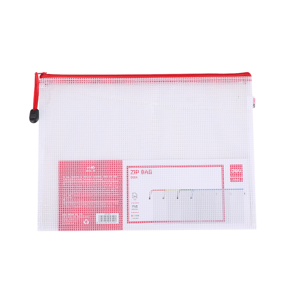 Sobre Plástico Deli A4 cierre Zip  *UMV- Pack de 10 und*