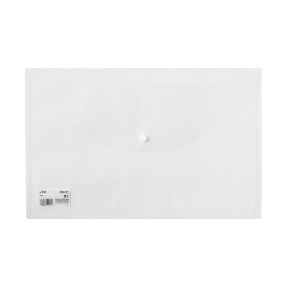Sobre Plástico Tamaño Oficio (FC) Deli Transparente *UMV-Pack de 10 und*