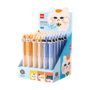 Bolígrafo de Gel Tinta Azul Borrable Lucky Meow Punta Aguja 0.5mm Deli *UMV-1 Display 36und*