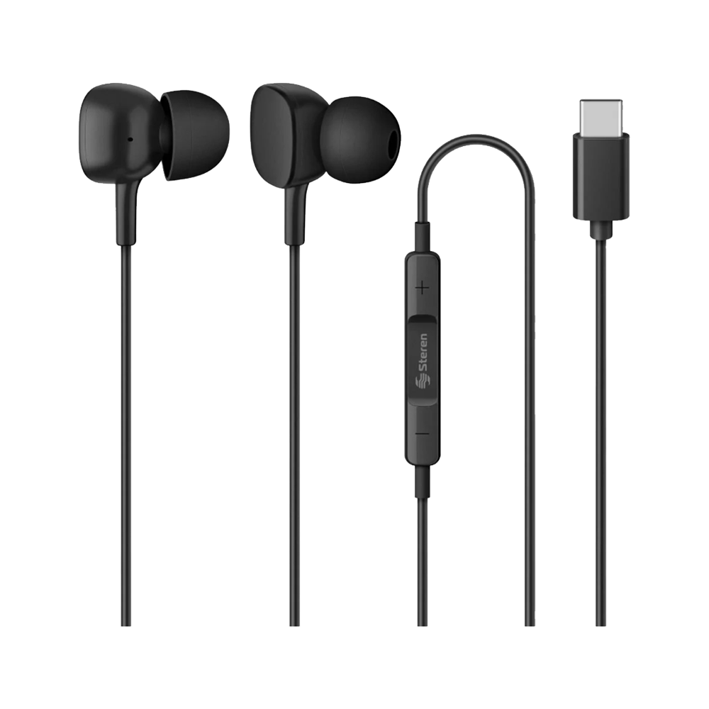 Audífonos USB C manos libres Steren Negro