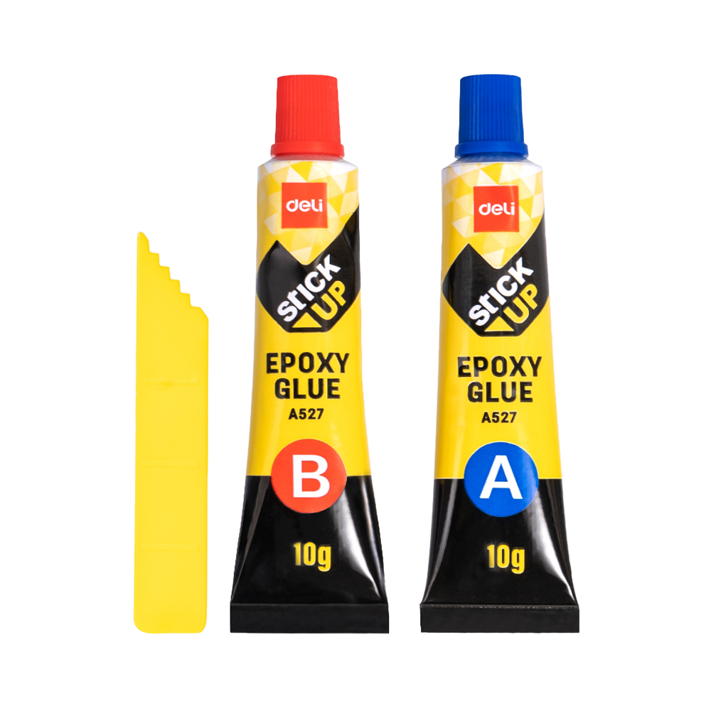 Pega Epoxy Transparente Deli Tubo A+B de 10ml blister *UMV-1 Blister*