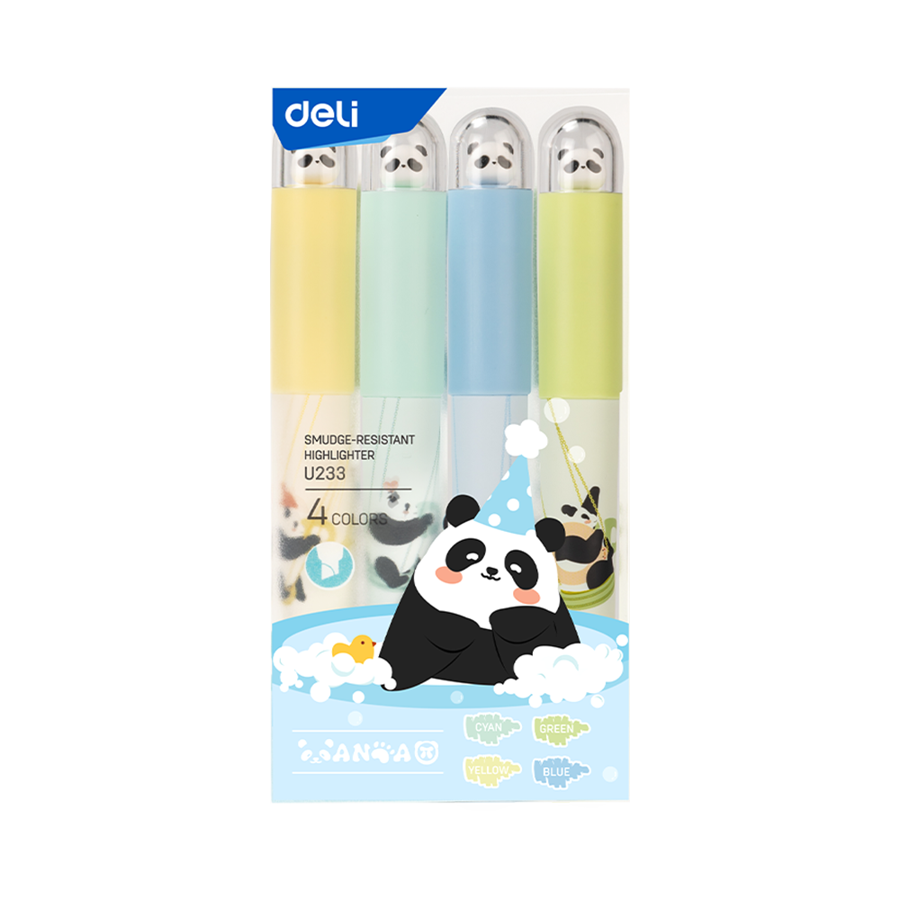 Set Resaltadores Panda 4 colores Deli *UMV-6 set*