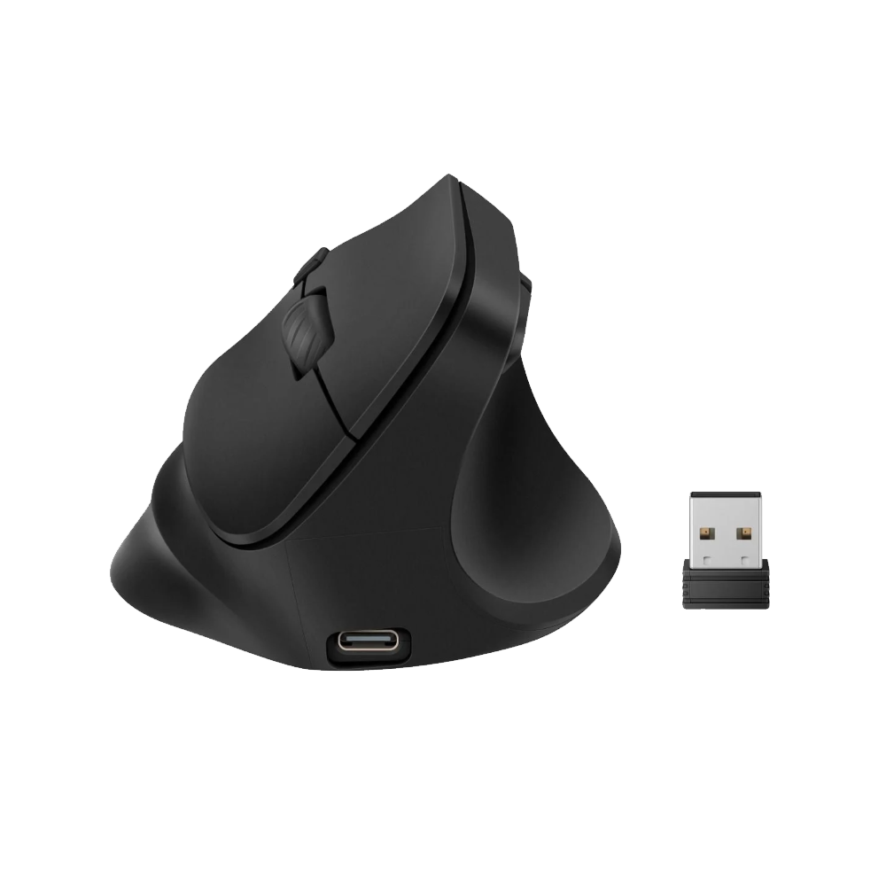 Mouse inalambrico vertical Steren 2400 dpi con batería recargable