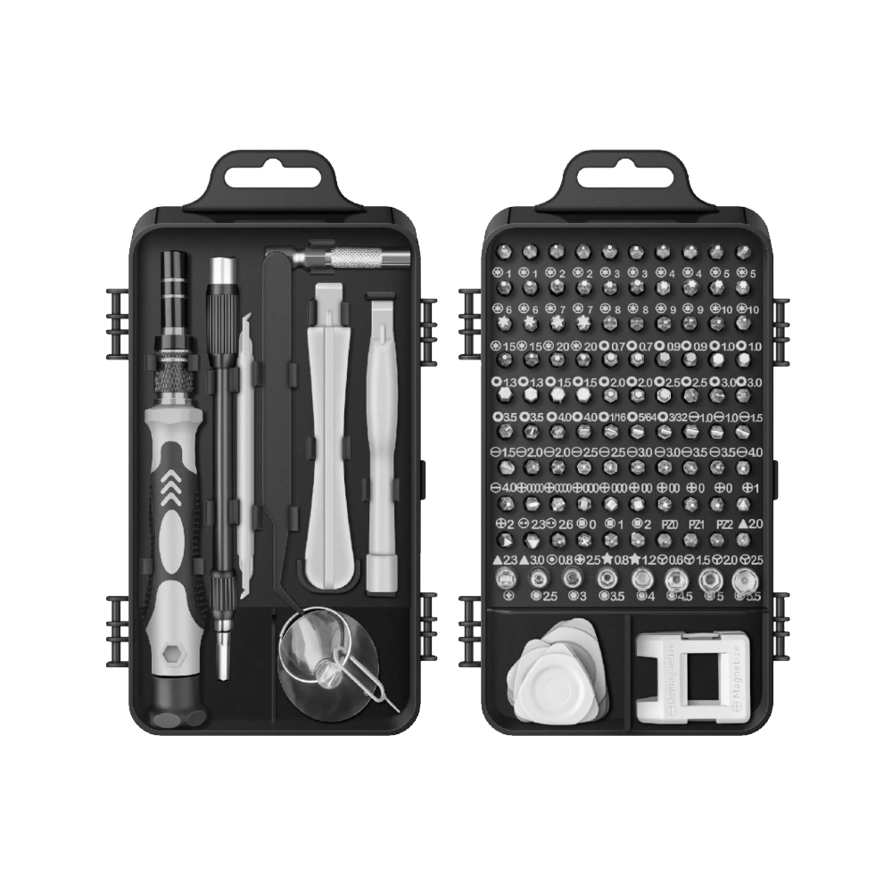 Kit de destornillador Steren 98 puntas intercambiables + accesorios