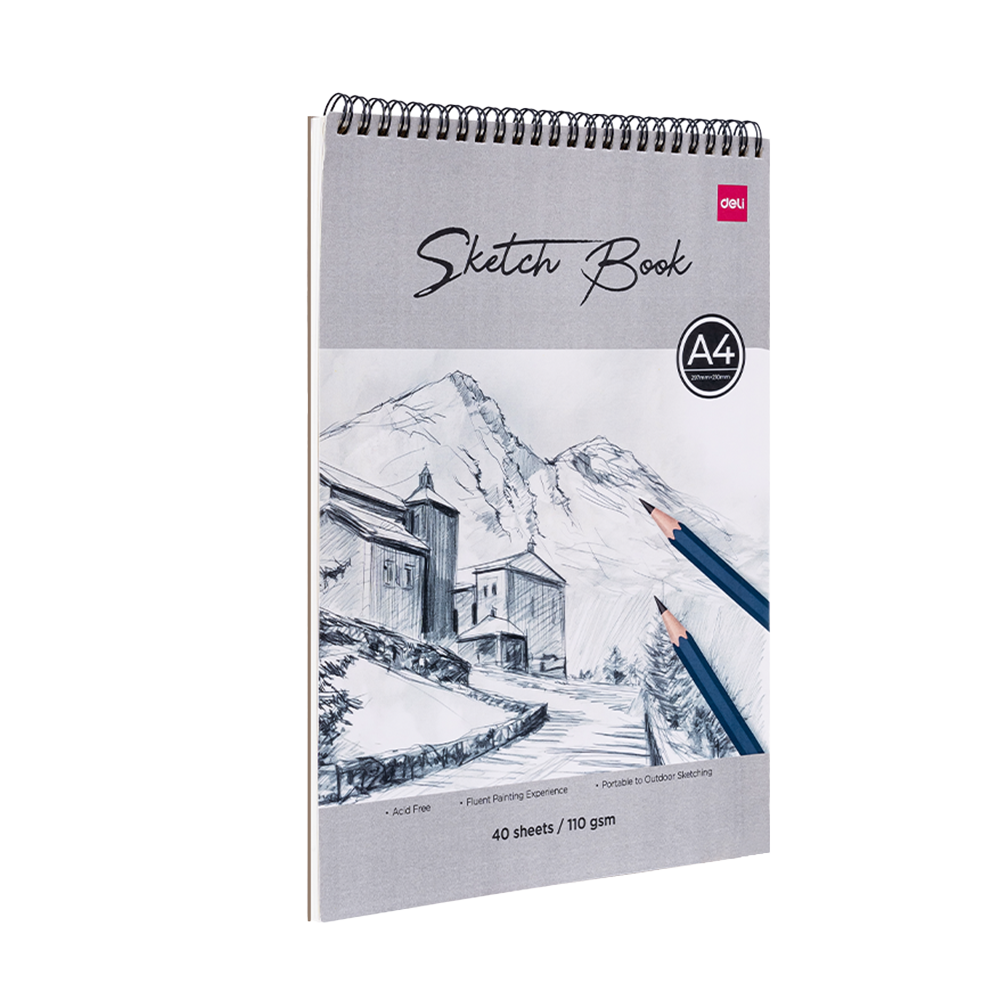 Block de Dibujo Sketchbook A4 40 Hojas De 110g Deli *UMV-1 und*