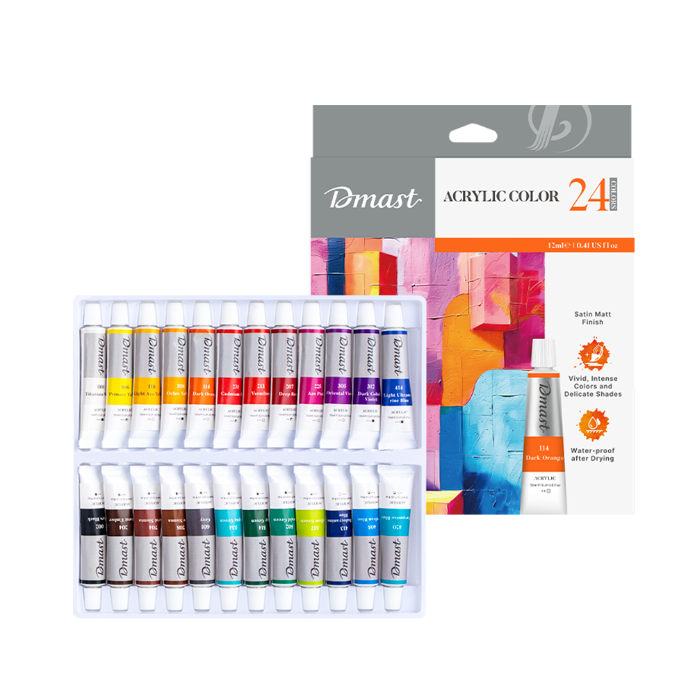 Set de Pintura acrílica Dmast Deli 24 colores *UMV-Unidad*