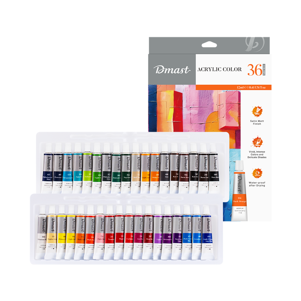 Set de Pintura acrílica Dmast Deli 36 colores *UMV-Unidad*