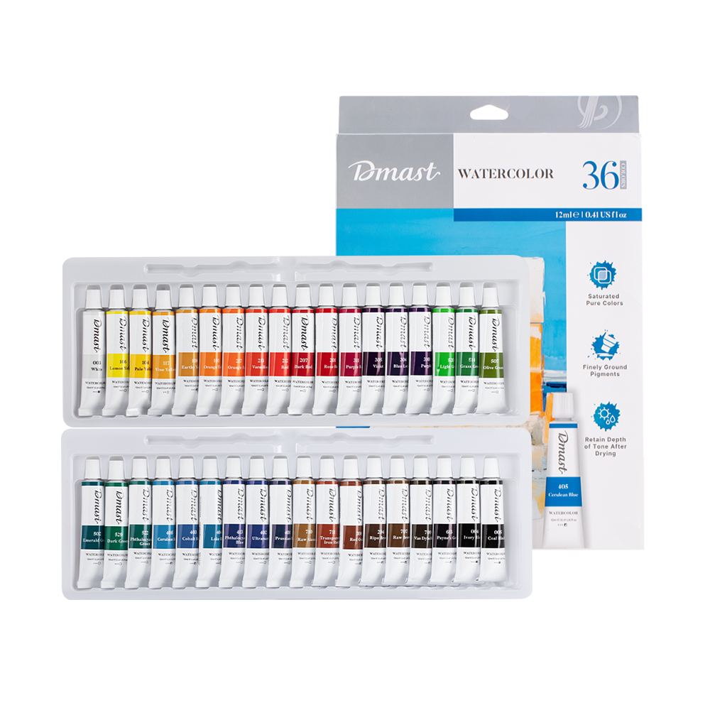 Set de Acuarelas Dmast Deli 12 ml 36 colores *UMV-Unidad*