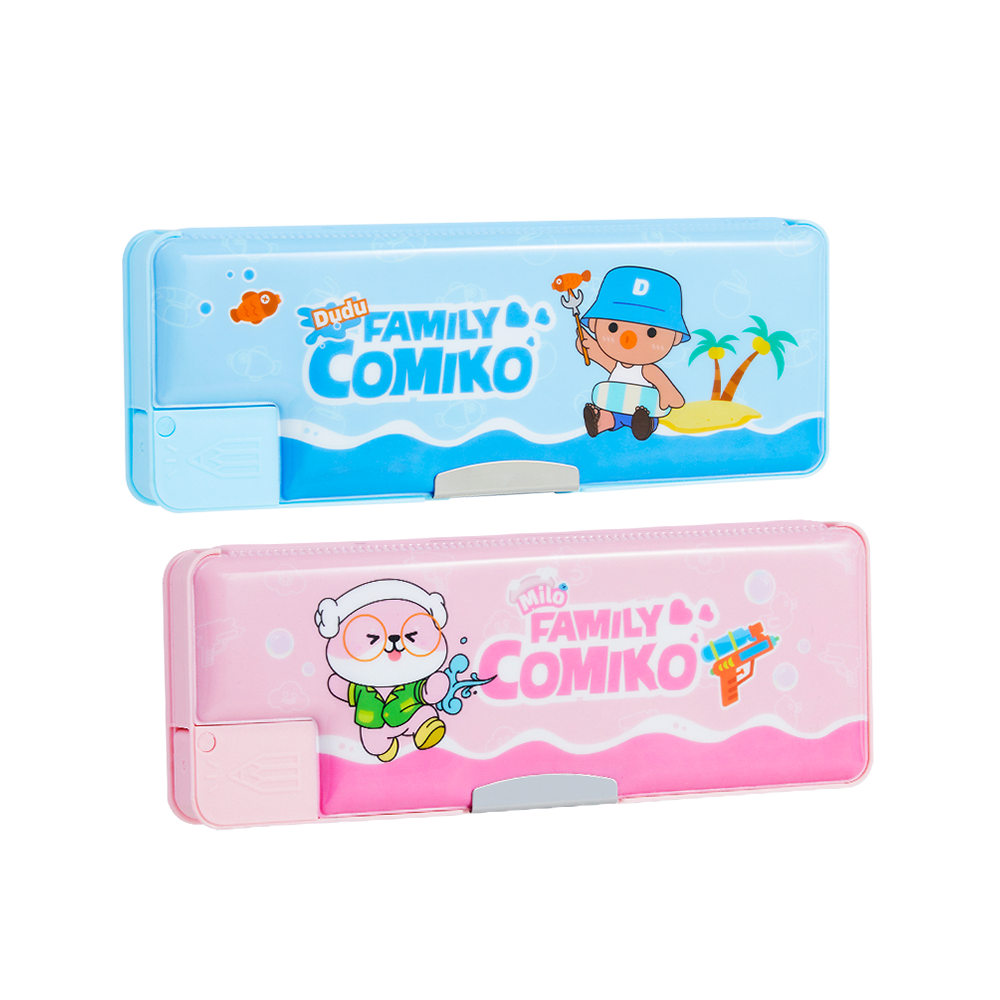 Cartuchera Rigida Comiko Deli 230*80*30 mm #Rosa/Azul *UMV 1 und*