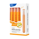Resaltadores Deli Punta Biselada 1-4 mm Cuerpo Triangular Naranja *UMV-1 caja de 10und*