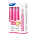 Resaltadores Deli Punta Biselada 1-4 mm Cuerpo Triangular Rosado *UMV-1 caja de 10und*