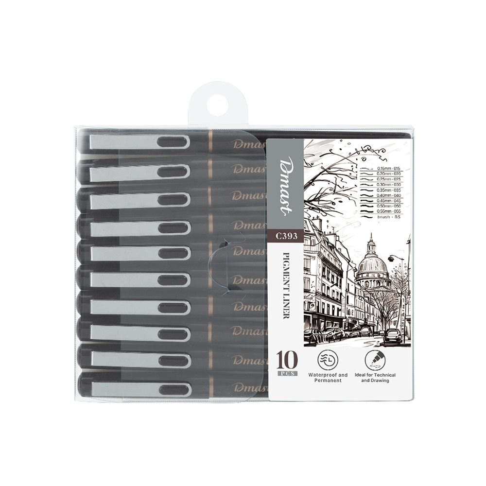 Set de 10 Delineadores de Tinta Dmast Deli *UMV-Unidad*