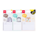 Notas Adhesivas con Diseños Perro y Gato Deli 75x84 mm (25 Hojas)  *UMV-Inner de 24pack*
