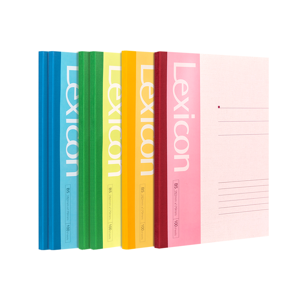 Cuaderno Tapa Blanda Lexicon Colores Surtidos 100P-B5 *UMV- 6 unidades*