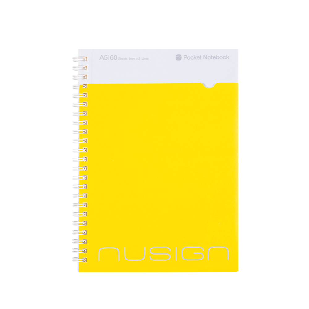 Cuaderno NuSign Espiral Amarillo 210*148mm 60 hojas *UMV- 1 und*