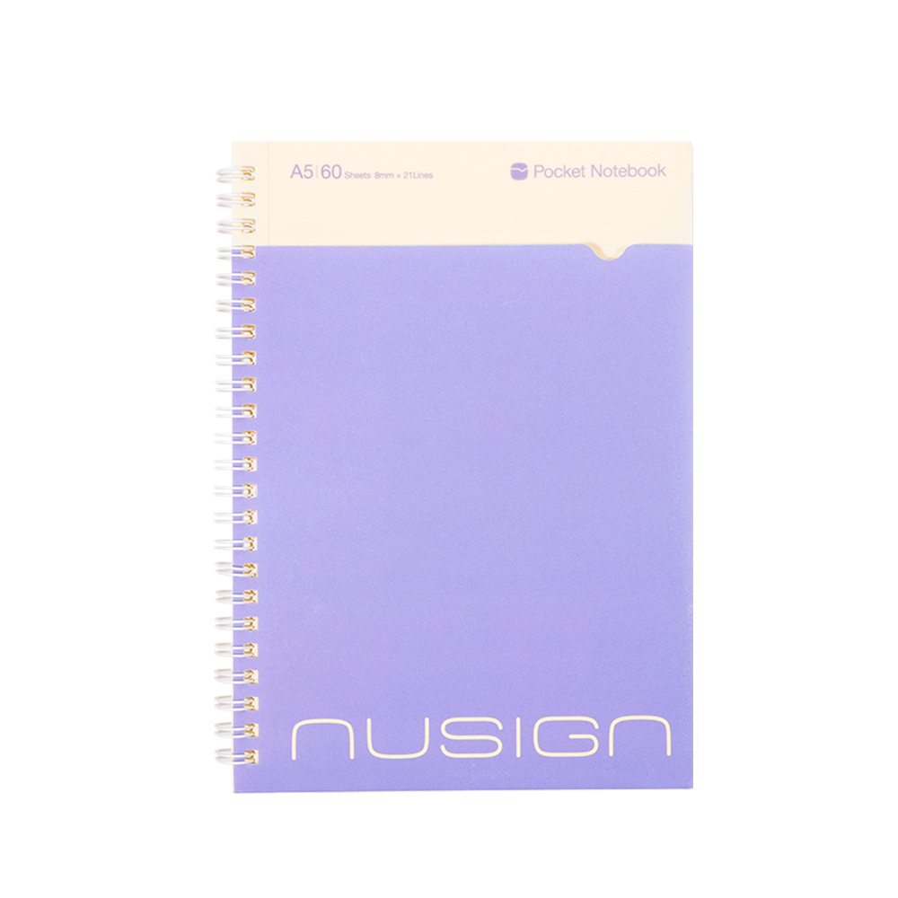 Cuaderno NuSign Espiral Purpura A5 210*148mm 60 hojas *UMV- 1 und*