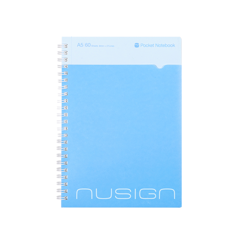 Cuaderno NuSign Espiral Azul A5 210*148mm 60 hojas *UMV- 1 und*