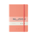 Cuaderno con Tapa de Cuero Rosado Nusign A5 210*140mm 96 hojas *UMV- 1 und*