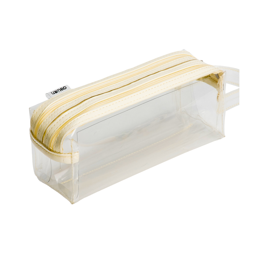 Cartuchera Transparente Doble Cremallera 210*75*80 mm *UMV- Unidad*
