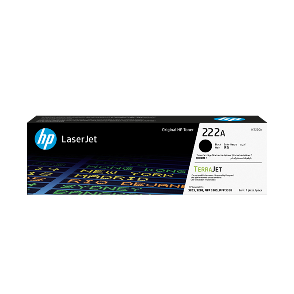 Cartucho de Toner HP W222A serie 222A BLK LJ Negro