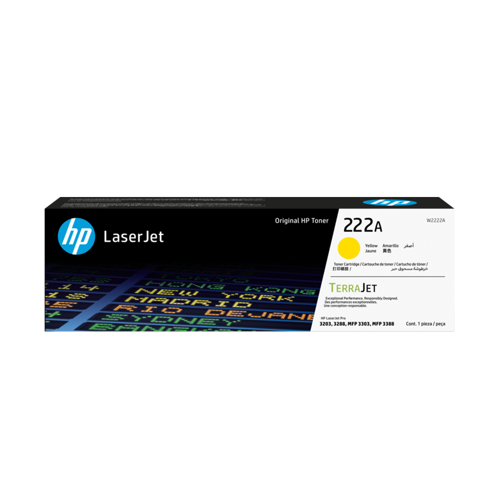 Cartucho de Toner HP W2222A serie 222A Amarillo