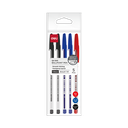 Boligrafo Punta de Bala 1.0 mm Tintas Surtidas (Negra/Azul/Roja) Bolsa de 5 und. *UMV-1 bolsa*