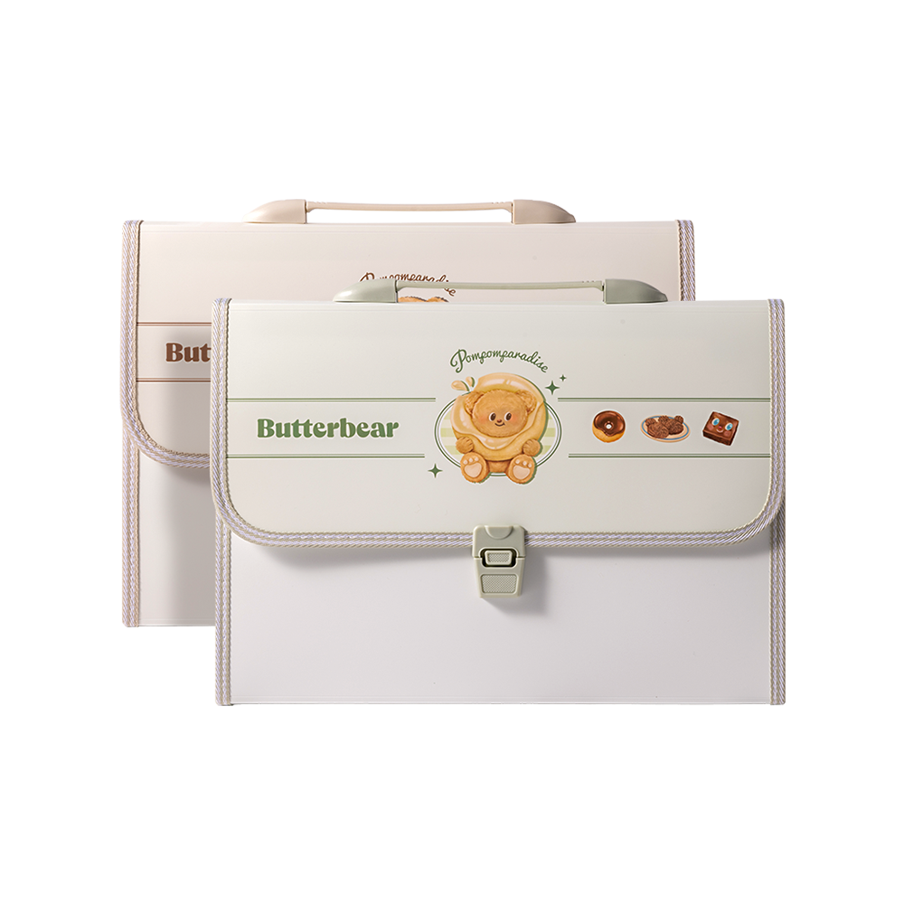 Carpeta Plastica Expandible Butter Bear Deli Tipo Maletin A4 13esp *UMV- 1 und*