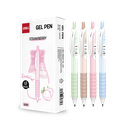 Boligrafo de Gel Retráctil Tinta Negra Aroma Fresa Punta ST 0.5 mm Deli *UMV-1 caja de 12und*