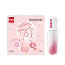 Resaltador Deli Punta Biselada 1-5mm Aroma Rosas Tinta Rosada *UMV-1 caja 6 und*