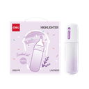 Resaltador Deli Punta Biselada 1-5mm Aroma Lavanda Tinta Morada *UMV-1 caja 6 und*