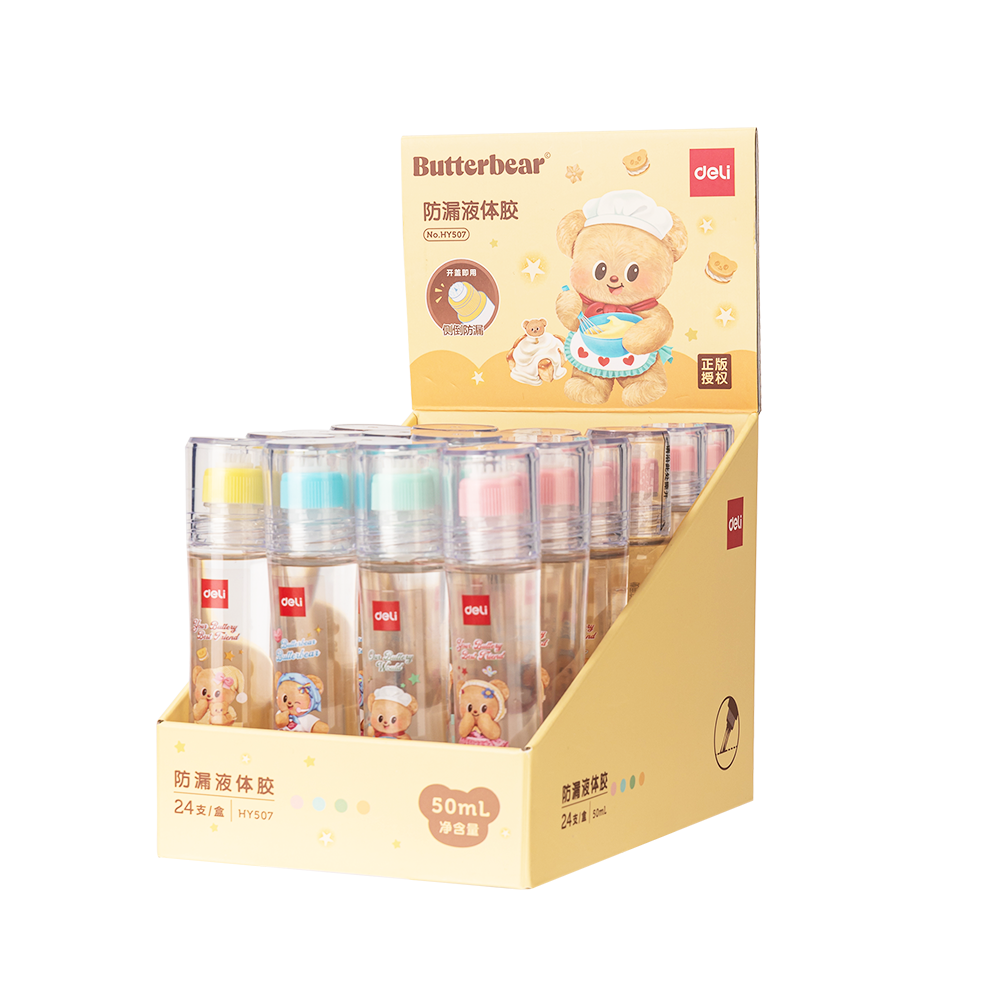 Pega Líquida ButterBear Transparente de 50ml Deli *UMV-1 Display de 24 und*
