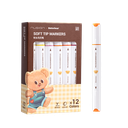 Marcadores doble punta biselada Butter Bear Deli 12 colores *UMV-1und*