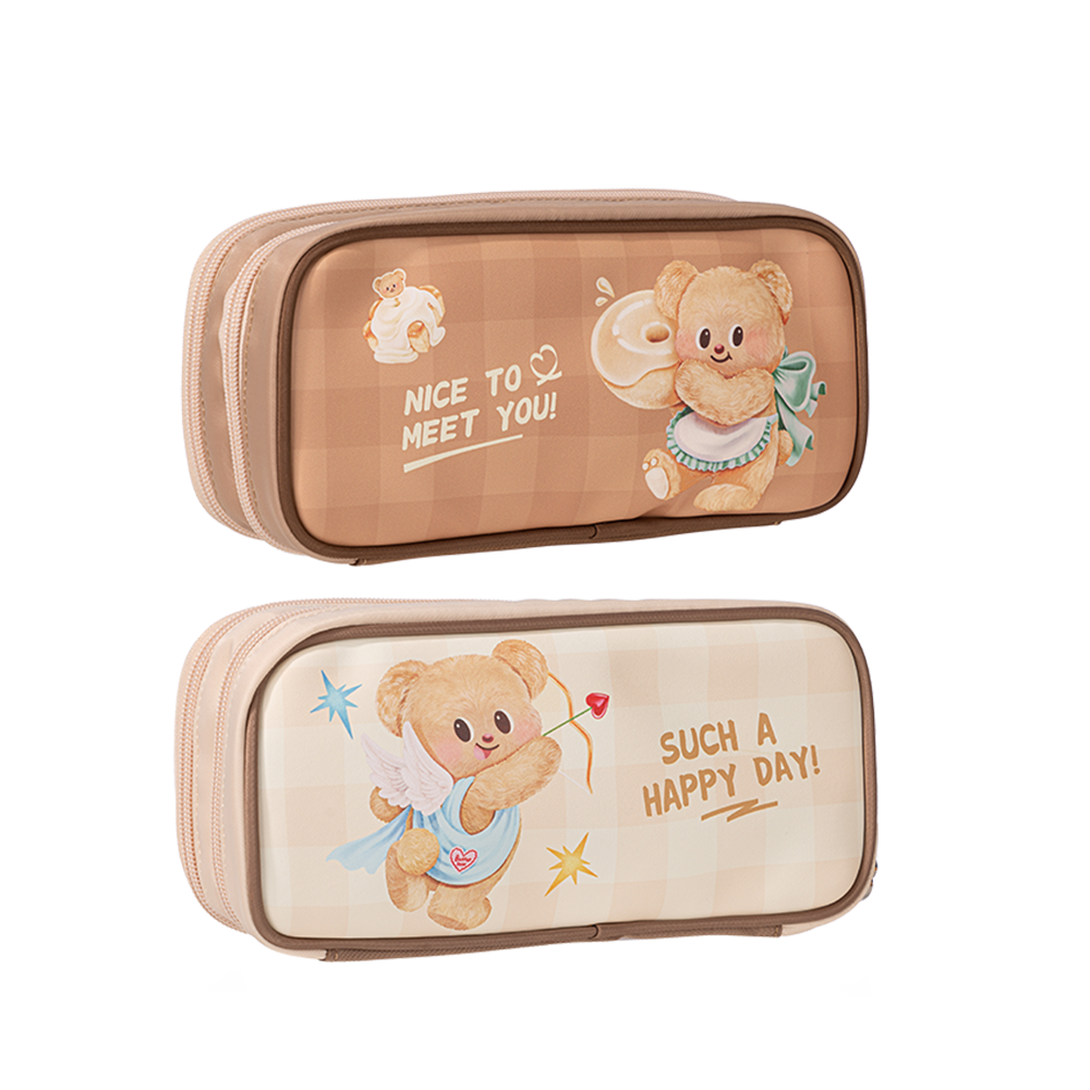 Cartuchera Butter Bear Deli 230*60*110mm Marron/Beige *UMV-2und surtidos*