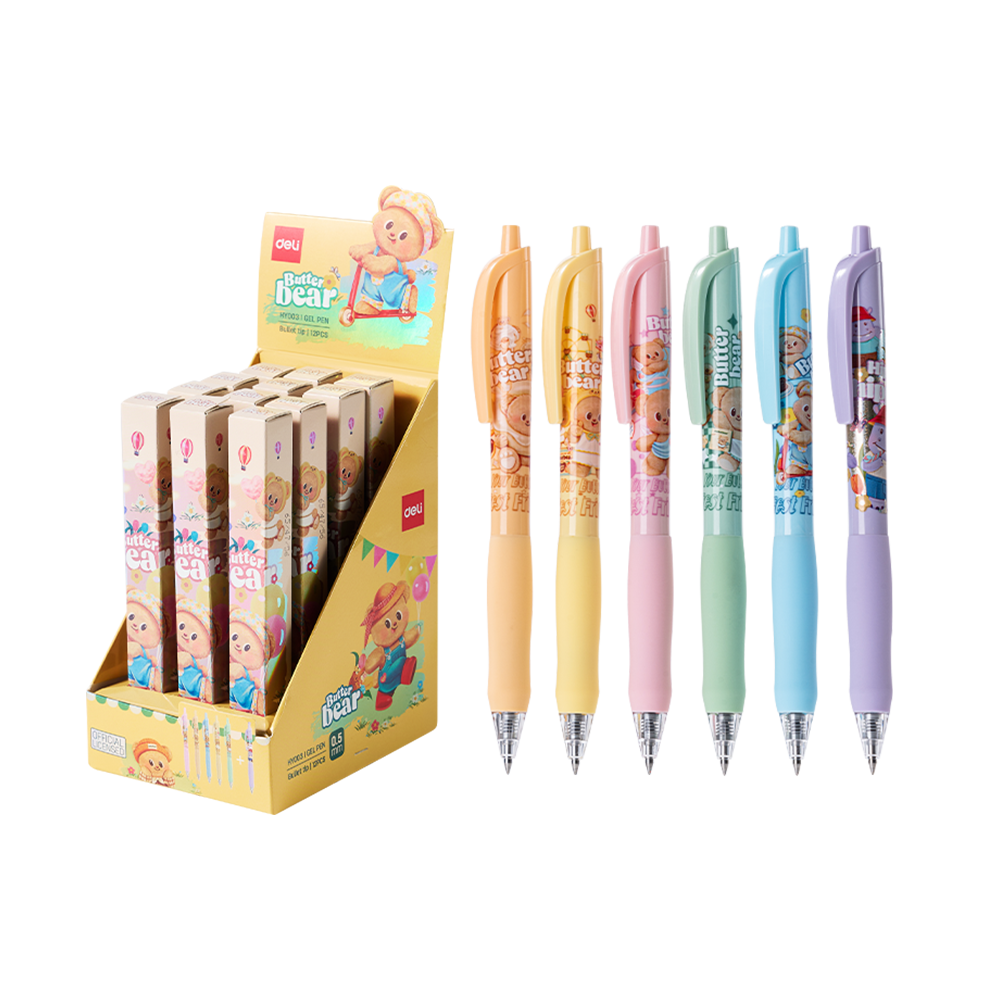 Bolígrafo de Gel Butter Bear 0.5 mm Deli *UMV-Display 12 und*