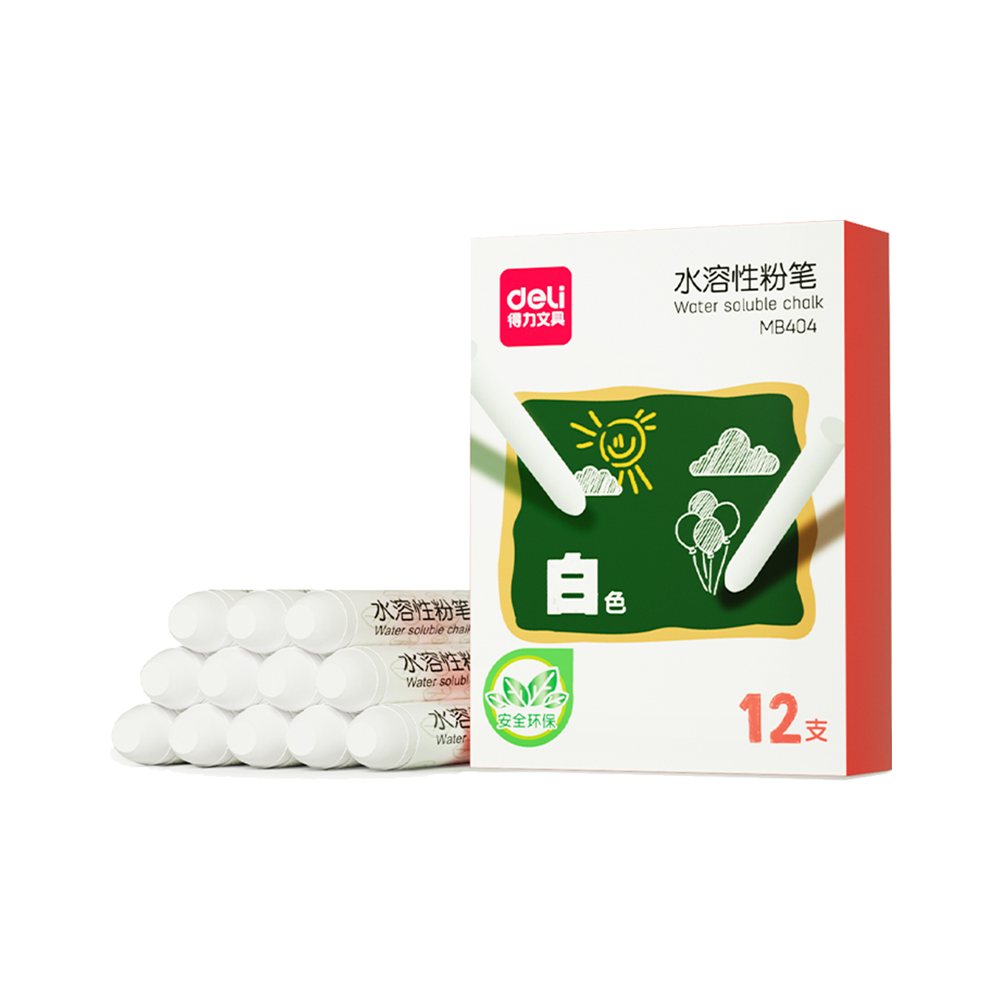 Tiza Color Blanco Caja 12 un Deli *UMV- 1 Caja*