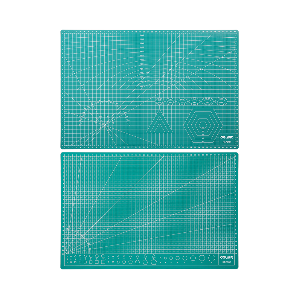 Tabla de Corte PVC A3 Verde Deli *UMV-1und*