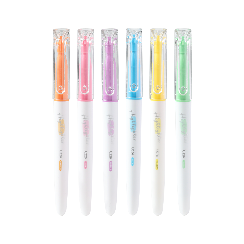 Set Resaltadores Punta Biselada 6 colores Deli *UMV-6 set*