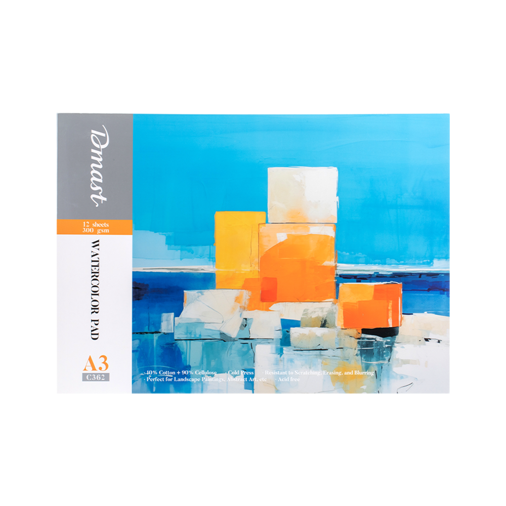 Block De Dibujo Acuarela Dmast A3 300g Blanco 12 Hojas Deli *UMV-1 unidad*