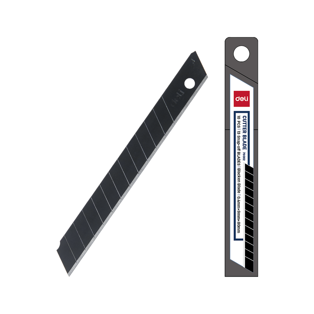 Cuchillas de Repuesto SK5 9mm para Exacto Negras Deli *UMV-1Blister*