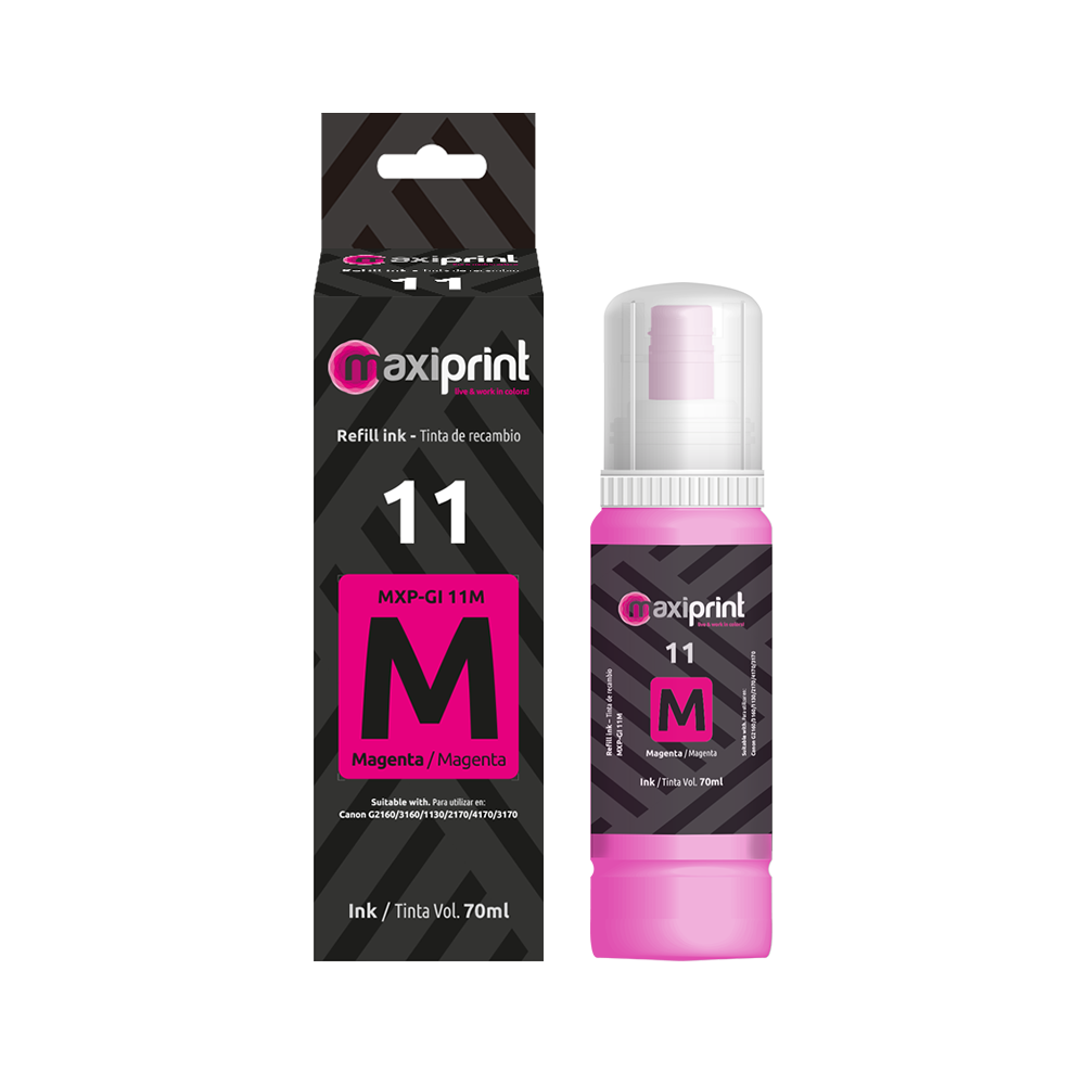 Botella de Tinta Maxiprint compatible con Canon G11M Magenta 70ml