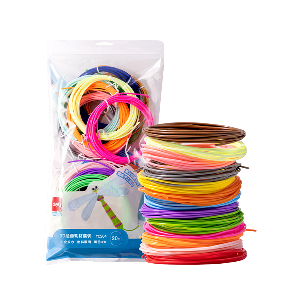 Kit de Consumibles para Lápiz de Dibujo 3D - 20 colores 3 metros *UMV- 1 Bolsa*
