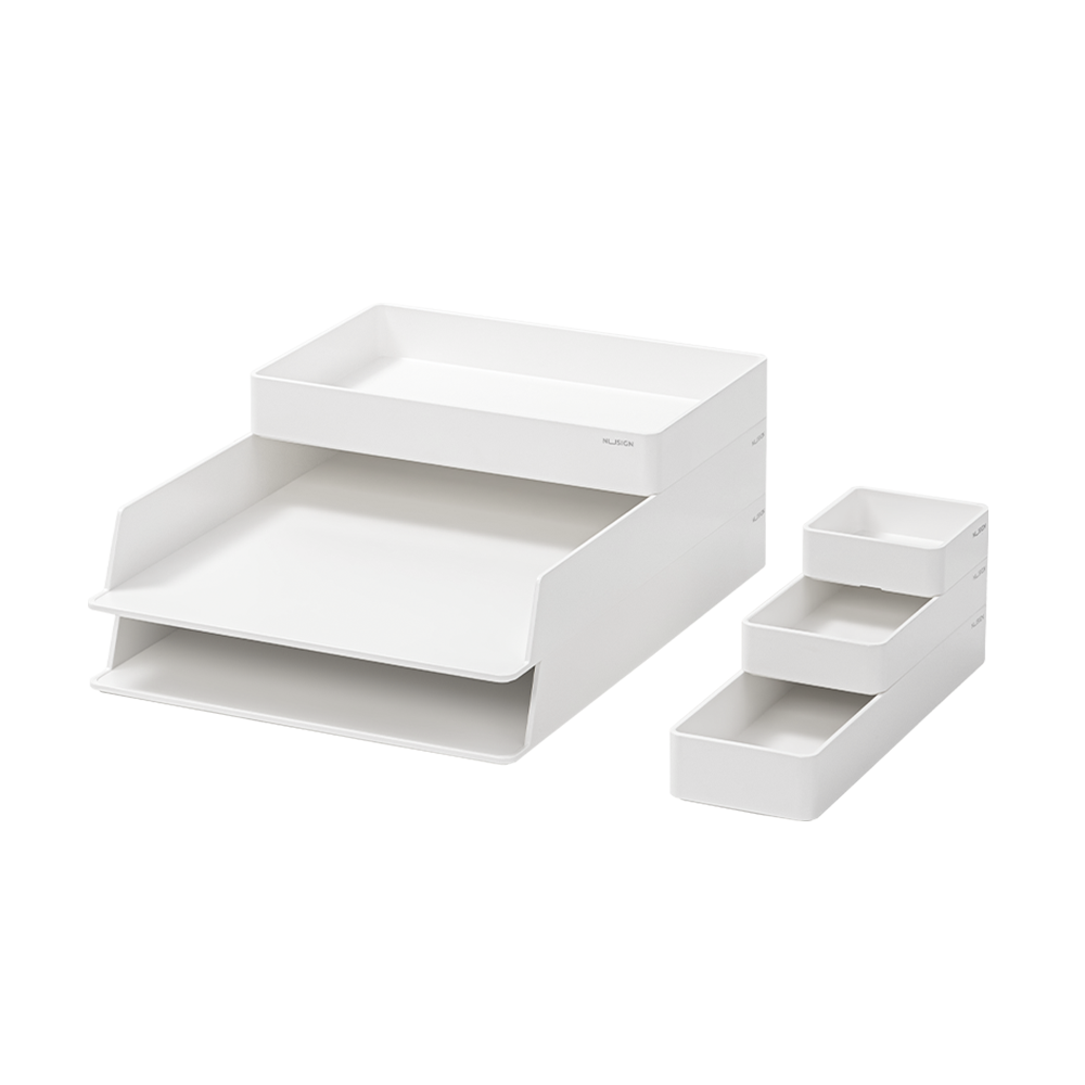 Set de Organizador de Escritorio Blanco 6 piezas Nusign Deli *UMV-1 set*