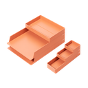 Set de Organizador de Escritorio Rosado 6 piezas Nusign Deli *UMV-1 set*