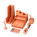 Set de Organizador de Escritorio Rosado Nusign Deli *UMV-1 set*