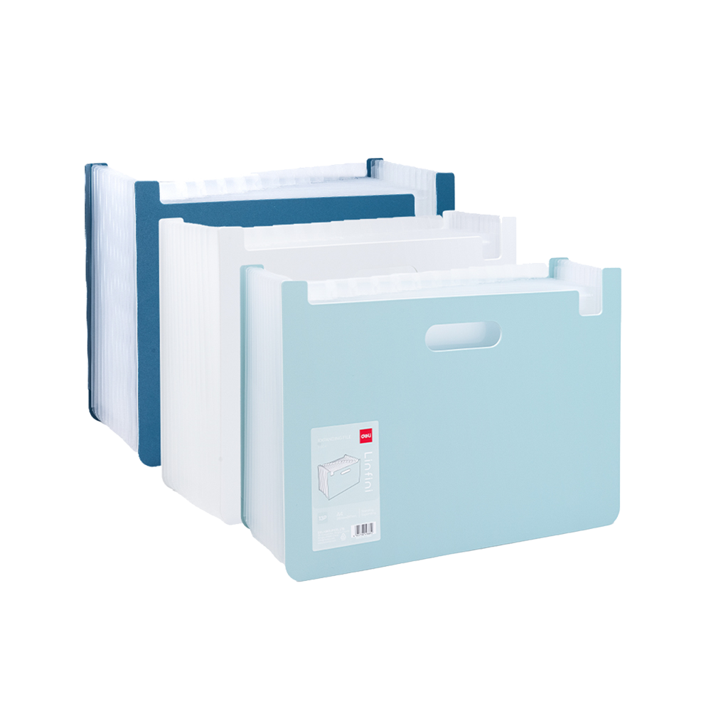 Archivador Expandible A4 13P Azul/Verde/Blanco Deli *UMV-3 und surtidas*