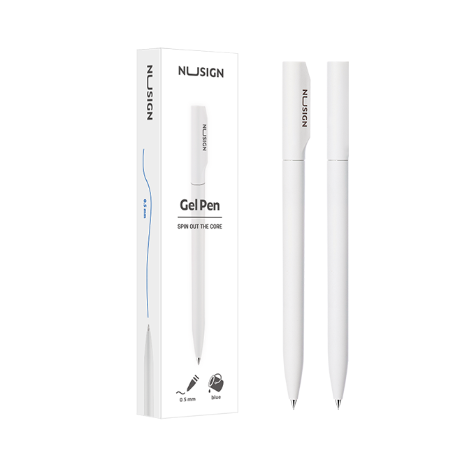 Bolígrafo de Gel Rotatorio 0.5mm Blanco Nusign *UMV-Caja 1 und*