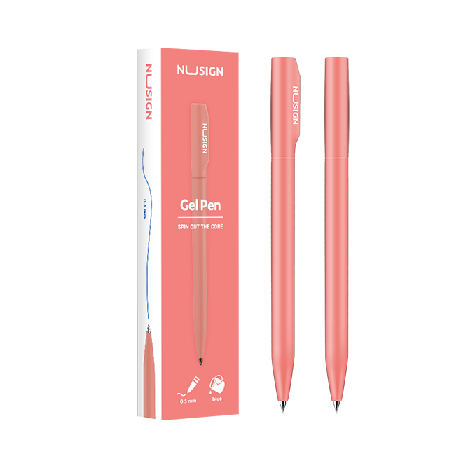 Bolígrafo de Gel Rotatorio 0.5mm Rosado Nusign *UMV-Caja 1 und*