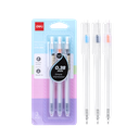 Boligrafo Punta Aguja 0.38 mm Negro Deli Blister de 3und *UMV- 1 Blister*
