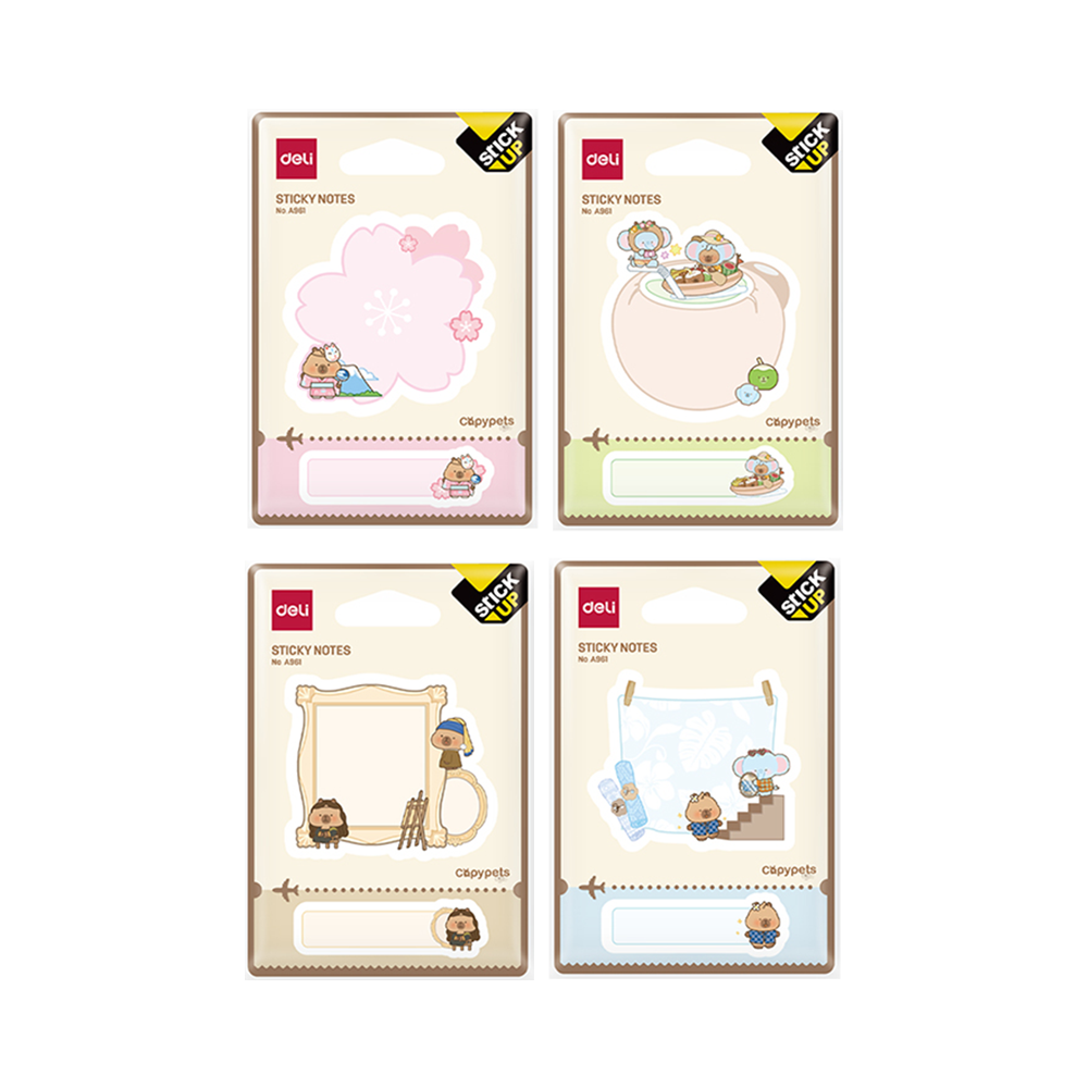 Notas Adhesivas 65*65mm/20*57mm Capypets Deli *UMV- 12 und*