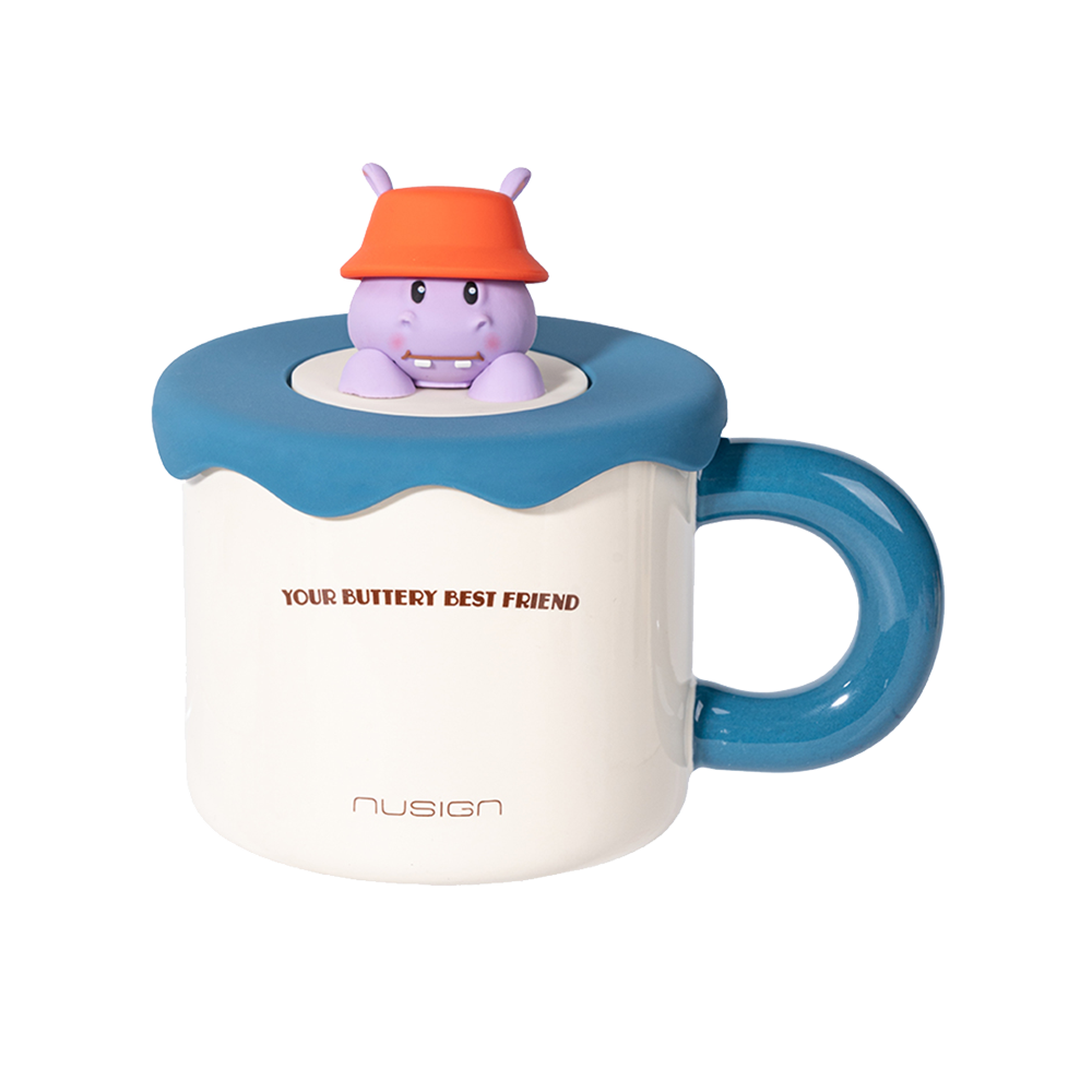 Taza de Ceramica ButterBear 380ml Azul *Umv-1 und*